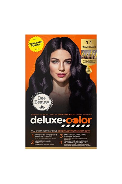 Bee Beauty Deluxe Color Kit Saç Boyası 1.1 Mavi Siyah