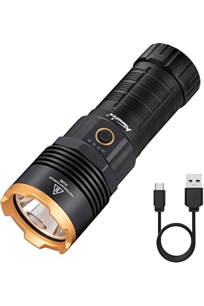 Alonefire X100 Led Flashlight 2050 Lumen High Brightness USB C Rechargeable T...
