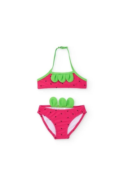Tuc Tuc Girl's Embossed Small Leaf Pattern Bikini.