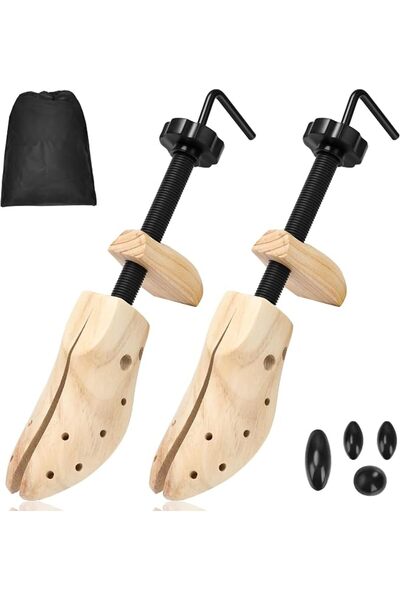 ZOMAKE Wooden Shoe Stretcher Trees, Adjustable Width & Length, Relieves Tight...