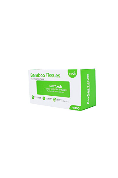 Moon Bamboo Tissues –Turns Into Wet Wipe With Water -Biodegradable, Vegan Bab...