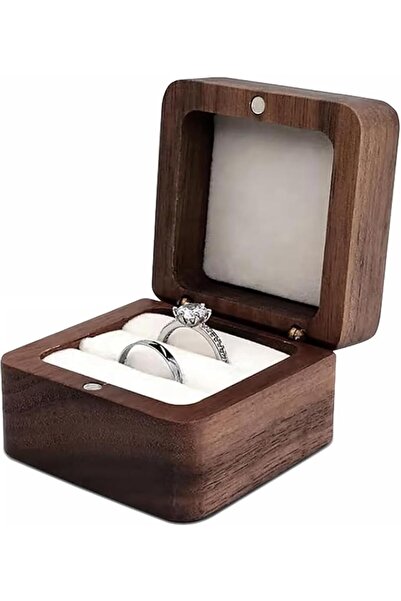 Oshima Tsubaki Ring Box, Wedding Ring Box, Proposal RingBox, Elegant Wooden E...