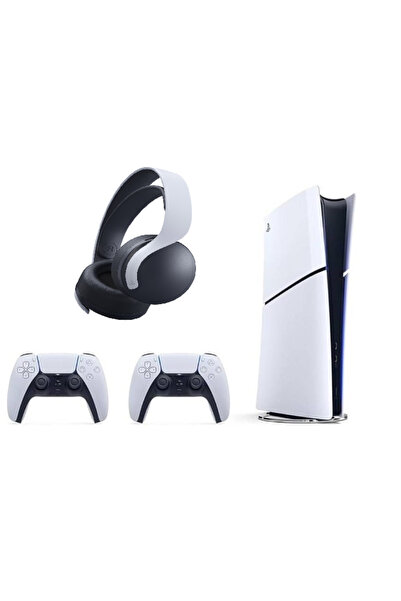 Sony Playstation 5 slim dijital 825GB + 2.kol Dualsense Beyaz + PS5 pulse kulaklık (İthalatçı Garantili )