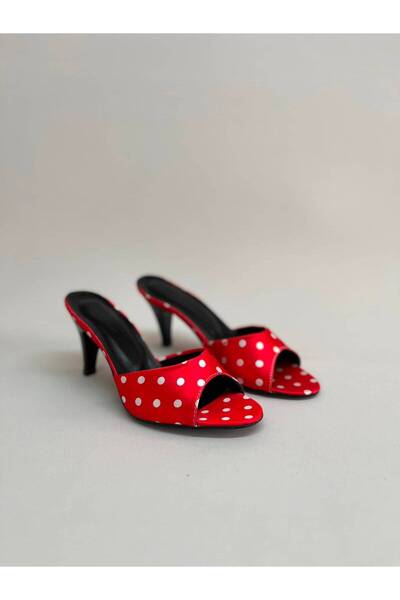 mee looa'n collection Papuci de damă cu toc și buline