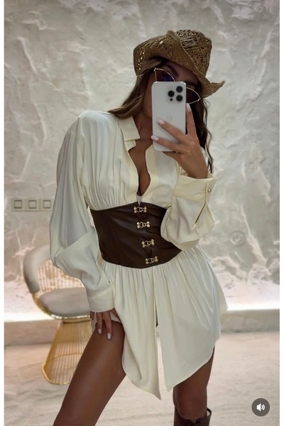 Demhana Boutique Μπλούζα με κορσέ