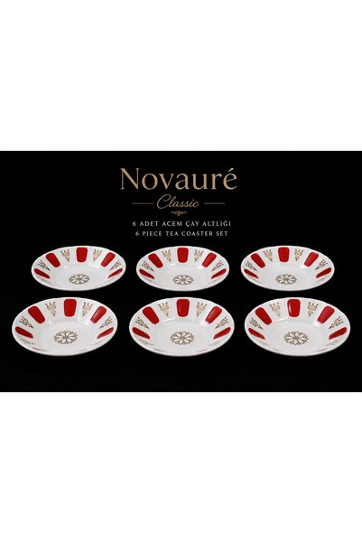 Novaurè Bergamot Porcelain Oval Tea Plate |   Set of 6
