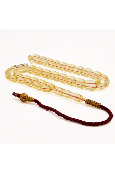 Generic Brand Clear Baltic Amber Prayer Beads – 54 Beads, 7-11mm Barrel Shape...