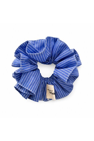Louen lucie Blue Striped Scrunchies Rubber Buckle