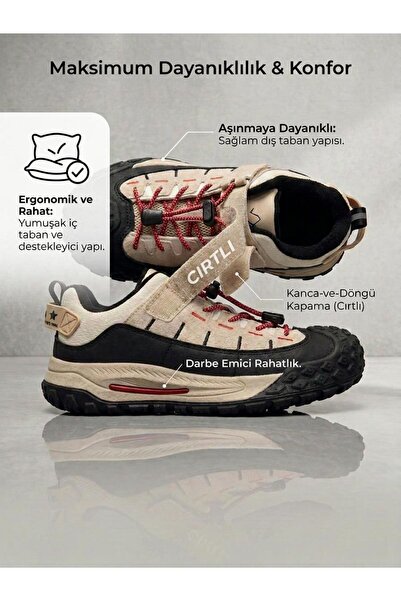 Marco Kids Arog Çocuk Lastik Bağ Cırtlı İçi Polarlı Outdoor Ayakkabı 5514-36