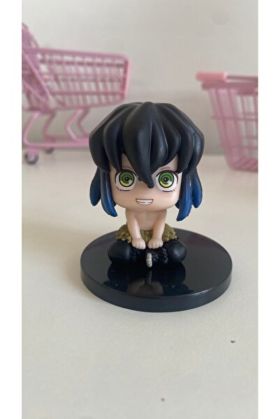 Sakura Konsept Butik Demon Slayer Figür Chibi Figür Oturan 6 cm İblis Avcılar...