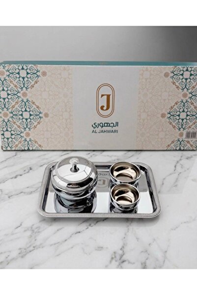 aljahwari Exercise Set with Tepsi Serving and Vasham Plate with Water Dish, 1...