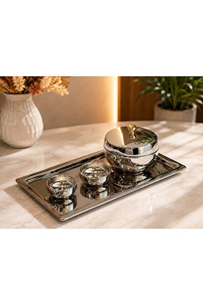 aljahwari Exercise Set with Tepsi Serving and Vashm Plate with Water Dish, 15...