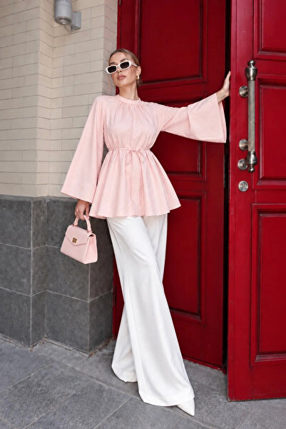 Moda Algan İspanyol Kol Tunik MA10073 Pembe