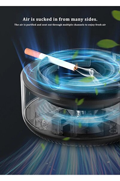 AYMNOOR Ashtray Air Purifier with Filter 2-in-1, Multifunctional Car Ashtray ...