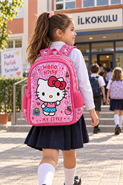 DODOMAR Τσάντα Δημοτικού Σχολείου Hello Kitty Πολυτελής Εργονομική με Ρυθμιζό...