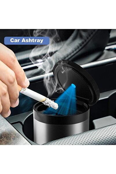 AYMNOOR Car Ashtray with Lid, Portable Ashtray, Mini Car Trash Can, Detachabl...