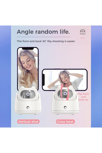 AYMNOOR 360° Auto Face Tracking Phone Holder – Smart AI Gimbal Stabilizer for...