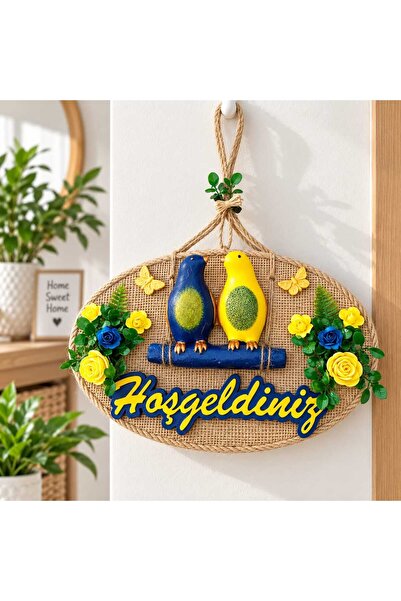TİRENKDİZANY DEKORATİF TARAFTAR KUŞLU KAPI DUVAR SÜSÜ (FENERBAHÇE )