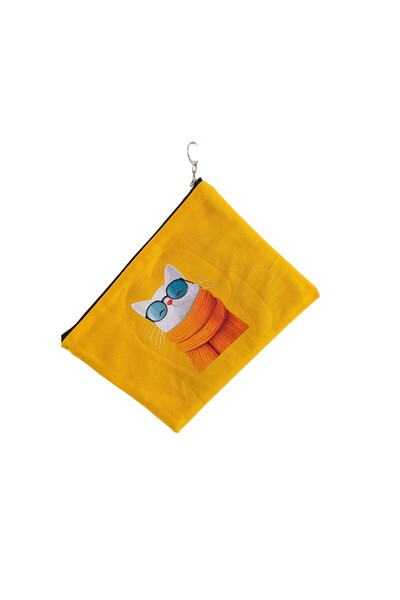 handedizayn Yellow Cat Pinterest Model Portfolio Clutch Tablet Case