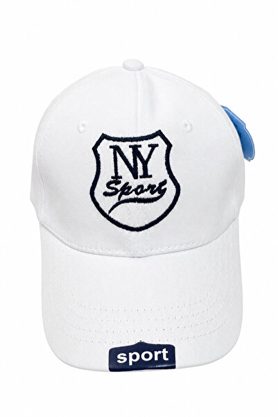 Jack Ferrero Ny Sport Logo White Unisex Sports Hat Adjustable Curved Visor Su...