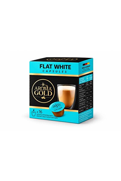 AROMA GOLD Flat White, Συμβατό με Nescafé Dolce Gusto, 1 x 16 Κάψουλες