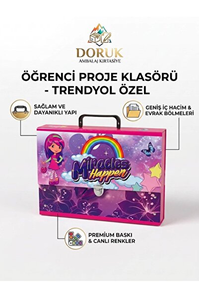 Genel Markalar Saplı Desenli Öğrenci Klasörü 23X31