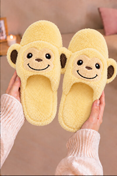 star shoes Monkey figured soft comfortable winter slippers plush home slippers