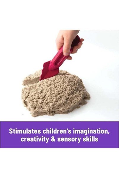 Kinetic Sand 6 pcs Set with Folding Sand Box, 2lbs Play Sand, 7 Molds & Tools for Kids Ages 3+