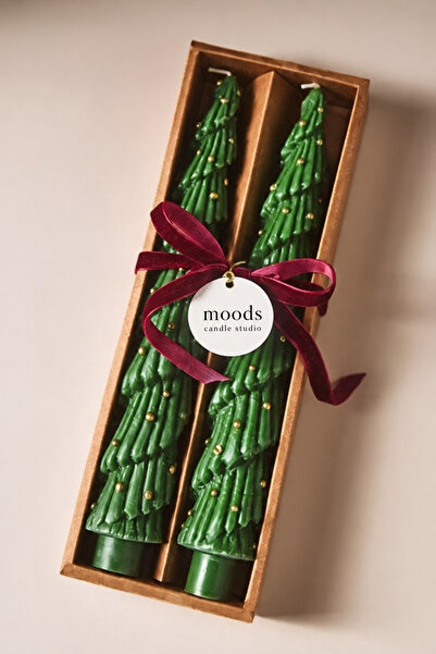 Moods Candle Studio 2 Adet Yılbaşı Ağaç Konseptli Yılbaşı Mumu