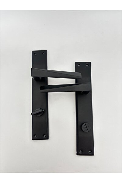 Lavinya Penta Black Mirrored Wc-Bathroom Door Handle / Left Direction