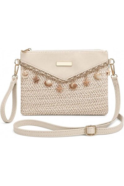 TERRIFI Straw Shoulder Bag for Women, Adjustable Raffia Crossbody Woven Handb...