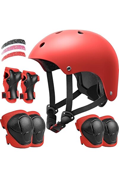OASISGALORE خوذة اطفال, Kids Helmet and Knee Pad Set, Cycling Skating Helmet,...