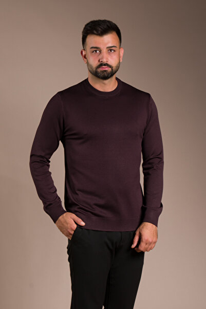 ZEKİ ÖZER Men's Mulberry Basic Knitwear Sweater