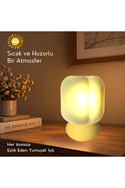 Genel Markalar Bloom Dekoratif LED Masa Lambası, Komodin ve Gece Lambası