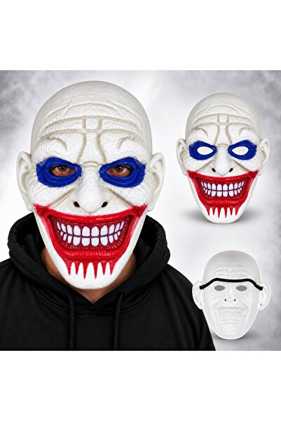 evimdeyokyok Bloody Mouth Blue Eyed Plastic Horror Mask