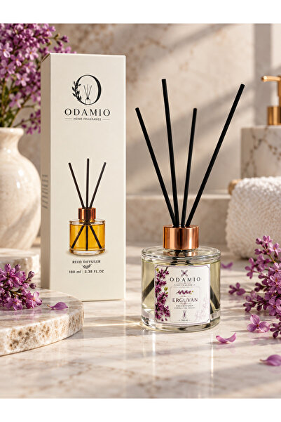 Erguvan Kokulu Çubuklu Oda Kokusu 100 ml - Kalıcı Çiçeksi Ev Kokusu & Bambu Çubuklu Diffuser