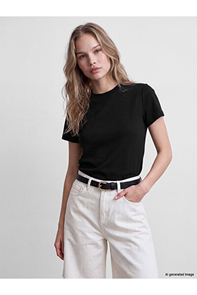 LC Waikiki Alita city women's t-shirt with oval collar with a difference