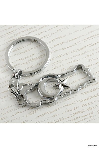 ZERO LAND Zngzrmll Moon Star Metal Keychain (234446) Silver Color