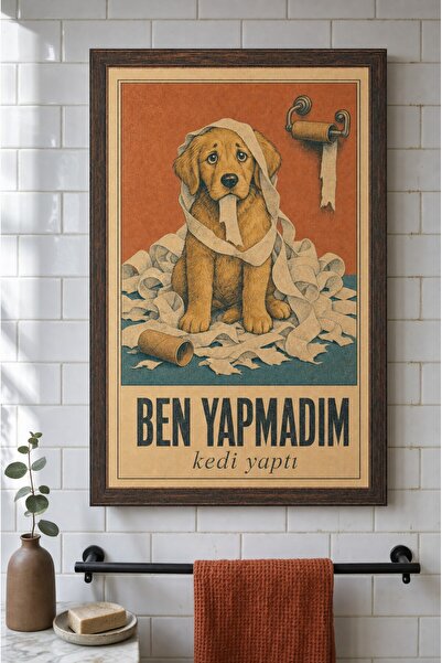 ZURİ DESİGN Okvir za slike za kupatilo, MDF zidna slika, humoristična kolekci...