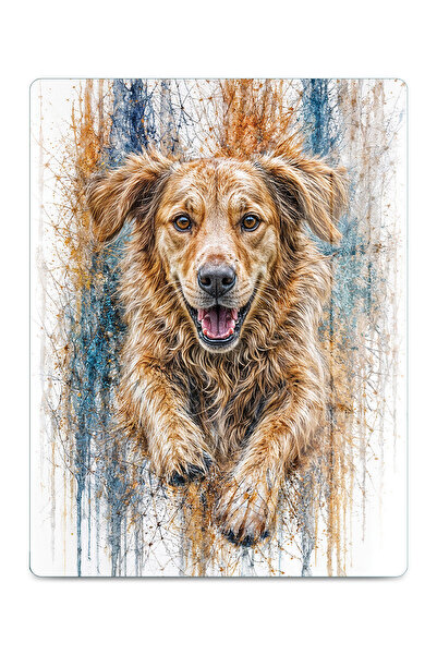 Cam Kesme Tahtası Köpek Tasarımlı Çok Amaçlı 35 x 25 cm