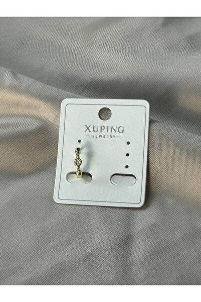 Gold Taşlı Helix Küpe | xuping