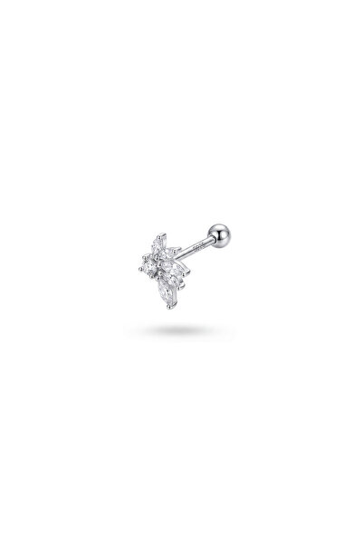 LéO Silver And More 925 Ayar Gümüş Mekik Taşlı Tragus Helix Kıkırdak Piercing...