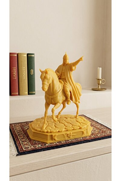 umut hediyecilik 3d Gold Fatih Sultan Mehmet Heykeli Masa süsü