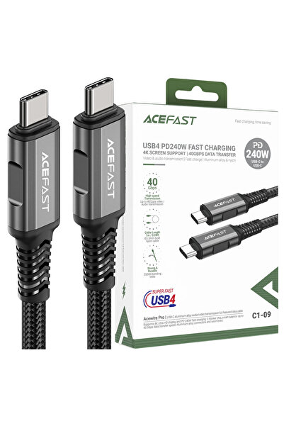 Acefast Cablu USB-C 5A pentru Macbook Pro Air 1M cu PD 3.1 cu încărcare rapidă