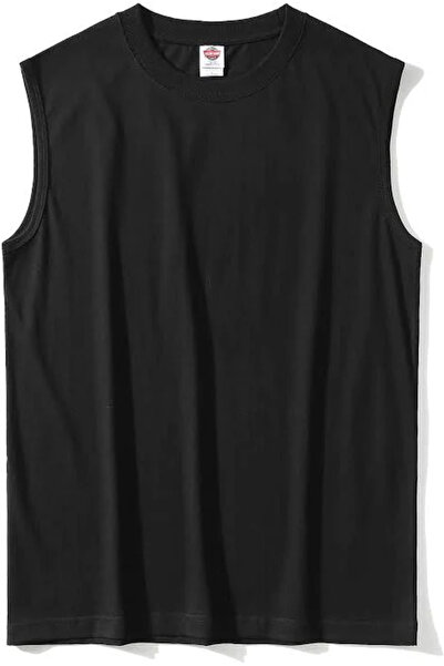 EFFRENATU Plain Simple Design Black Unisex Undershirt