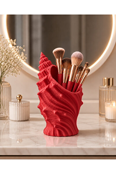 Belupa Decorative Seashell Brush Holder Pen Holder Makeup Desk Organizer