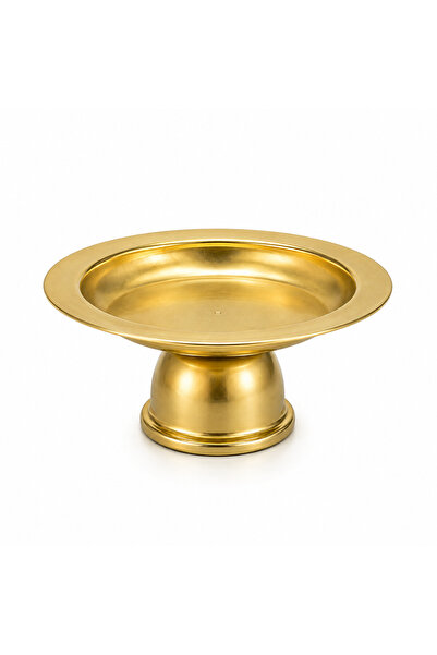 hopsepete Gold Renk Kaplama Metal Kase Lokumluk Şekerlik Makaronluk Kahve Yan...