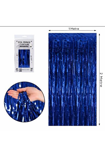 Store İTHAL METALİZE LACİVERT ARKA PLAN PERDESİ (2x1 m) PARTİ FON PARTİ DEKOR...