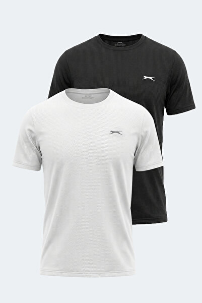 Slazenger Hardflex Set of 2 Men's White - Black T-Shirts