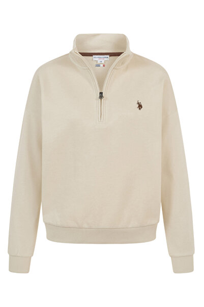 U.S. Polo Assn. Damen Sweatshirt mit Halbreißverschluss P-072